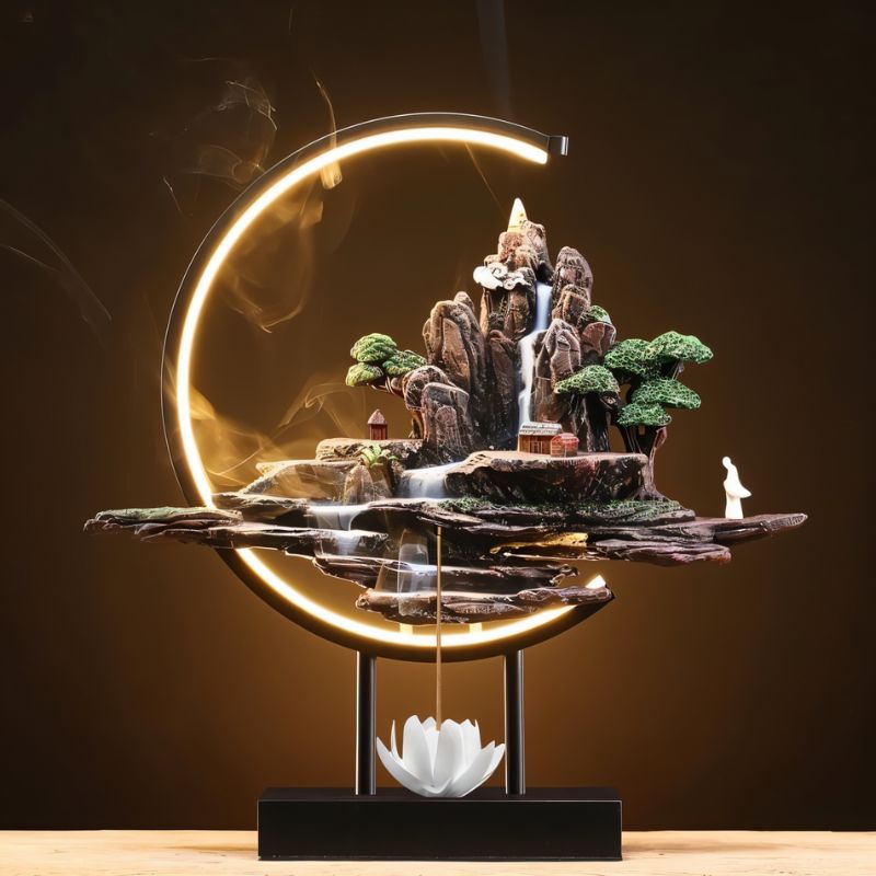 Moonlit Incense Burner Table Lamp