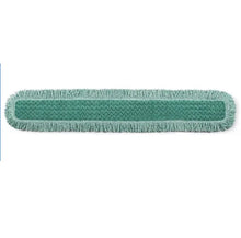 Load image into Gallery viewer, Rubbermaid Commercial Q449 HYGEN 48&quot; DUST MOP PAD MICROFIBER Green FRINGE
