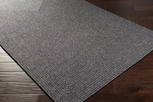 Carregar imagem no visualizador da galeria, Black Braided Faux Jute Rug
