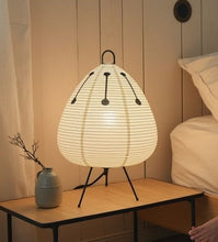 Load image into Gallery viewer, Nogy Paper Lamp with Black Design • Lantern Lamp • Rice Paper Lantern Lamp • Japanese Lamp • White Paper Lamp (Black/White)
