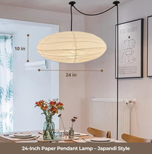 Load image into Gallery viewer, Nogy Paper Lantern ( No Bulb INCLUDED) • Japanese Pendant Lamp • Ceiling Paper Lamp Shade • White Paper Lantern (Ceiling)
