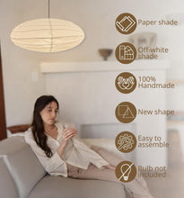 Load image into Gallery viewer, Nogy Paper Lantern ( No Bulb INCLUDED) • Japanese Pendant Lamp • Ceiling Paper Lamp Shade • White Paper Lantern (Ceiling)
