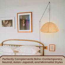 Load image into Gallery viewer, NOGY Paper Lantern ( No Bulb INCLUDED) • Japanese Pendant Lamp • Ceiling Paper Lamp Shade • White Paper Lantern (Ceiling)
