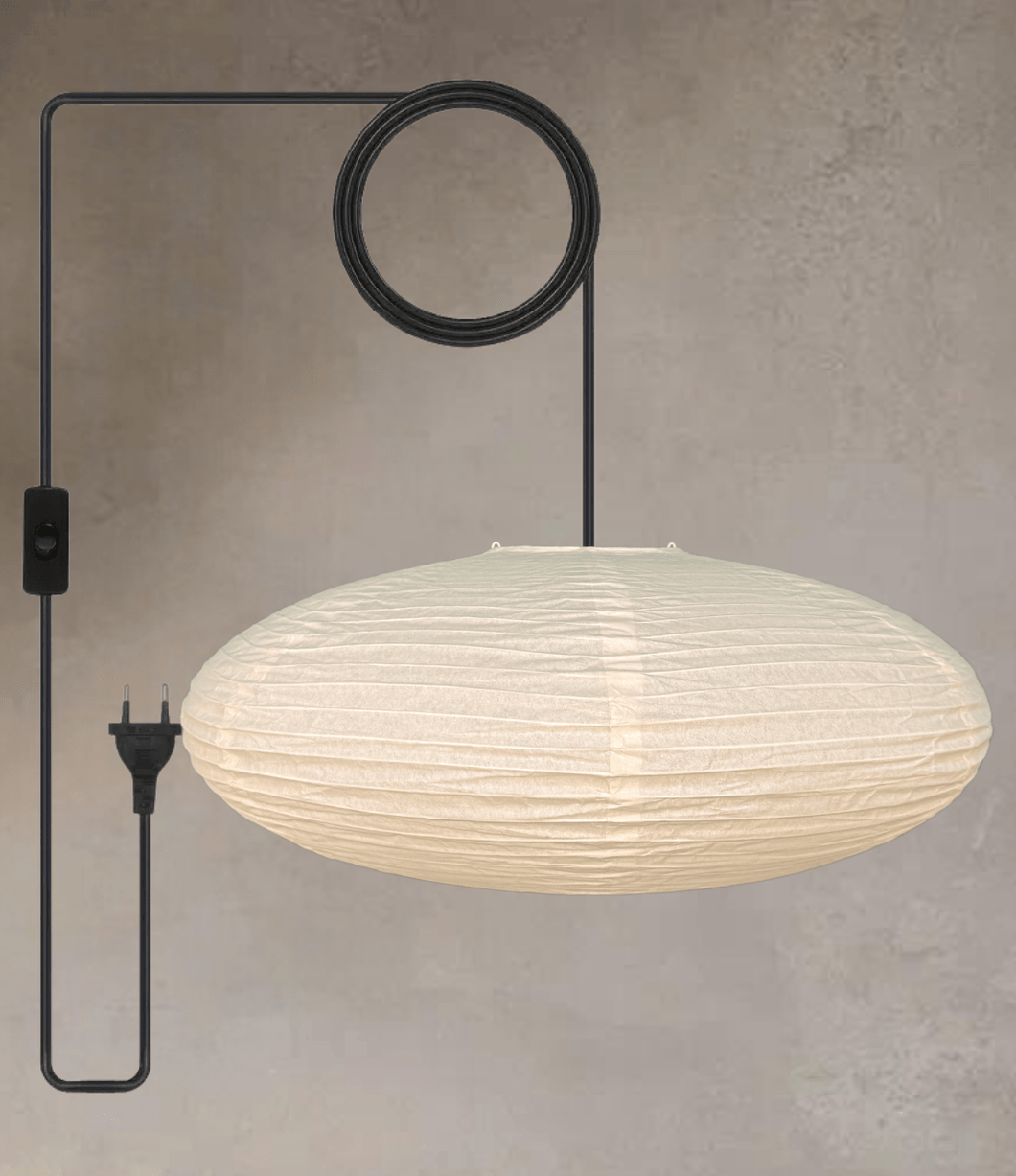 Nogy Paper Lantern ( No Bulb INCLUDED) • Japanese Pendant Lamp • Ceiling Paper Lamp Shade • White Paper Lantern (Ceiling)