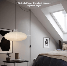 Load image into Gallery viewer, Nogy Paper Lantern ( No Bulb INCLUDED) • Japanese Pendant Lamp • Ceiling Paper Lamp Shade • White Paper Lantern (Ceiling)
