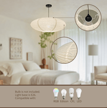 Load image into Gallery viewer, Nogy Paper Lantern ( No Bulb INCLUDED) • Japanese Pendant Lamp • Ceiling Paper Lamp Shade • White Paper Lantern (Ceiling)
