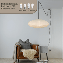 Load image into Gallery viewer, Nogy Paper Lantern ( No Bulb INCLUDED) • Japanese Pendant Lamp • Ceiling Paper Lamp Shade • White Paper Lantern (Ceiling)
