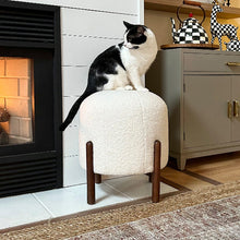 Carregar imagem no visualizador da galeria, Plush Boucle Drum Ottoman, Choose Your Color
