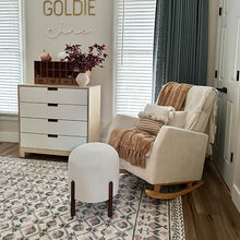 Carregar imagem no visualizador da galeria, Plush Boucle Drum Ottoman, Choose Your Color
