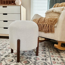Carregar imagem no visualizador da galeria, Plush Boucle Drum Ottoman, Choose Your Color
