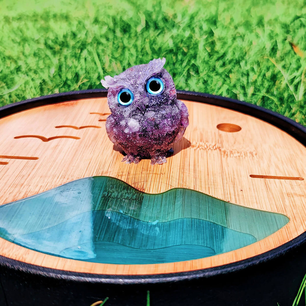 Amethyst Gem Owl