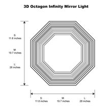 Load image into Gallery viewer, 3D Octagon Infinity Mirror Light
