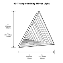 Cargar imagen en el visor de la galería, 3D Triangle Infinity Mirror Light
