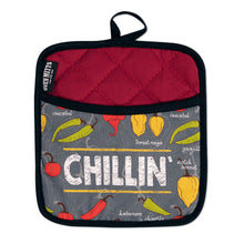 Load image into Gallery viewer, Chillin&#39; Chillies Oven Mitts And Potholder Set
