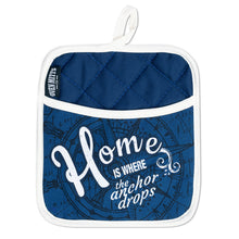 Load image into Gallery viewer, Nautic Home Navy Oven Mitts And Potholder Set
