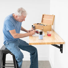 Load image into Gallery viewer, SafeRacks Wall Mounted Folding Worktop - Soft Close Edition
