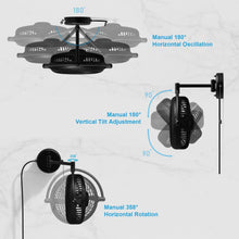 Load image into Gallery viewer, 13&quot; Industrial Bathroom Ceiling Fan with Pull Chain
