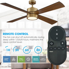 Cargar imagen en el visor de la galería, Parrot Uncle 52&quot; Bucholz Industrial Downrod Mount Reversible Ceiling Fans with Integrated Lights and Remote Control
