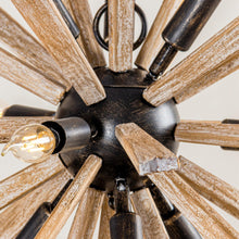 Cargar imagen en el visor de la galería, Parrot Uncle 9-Light Wood Sputnik Sphere Chandelier
