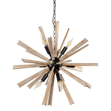 Cargar imagen en el visor de la galería, Parrot Uncle 9-Light Wood Sputnik Sphere Chandelier
