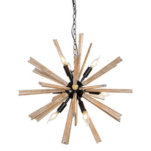 Cargar imagen en el visor de la galería, Parrot Uncle 9-Light Wood Sputnik Sphere Chandelier
