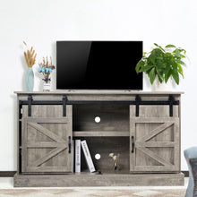 Load image into Gallery viewer, Parrot Uncle Furniture Farmhouse Sliding Barn Door Wooden TV Stands Console for TVs up to 55&quot;
