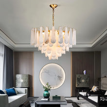 Load image into Gallery viewer, Patra Alabaster Chandelier Light
