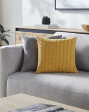 Load image into Gallery viewer, Paulding Textured Yellow Cotton Square Throw Pillow
