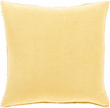 Load image into Gallery viewer, Paulding Textured Yellow Cotton Square Throw Pillow

