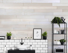 Cargar imagen en el visor de la galería, Classic Originals 1/4 in. x 5.1 in. Real Wood Easy Install Wall Panels - Glacier (20 Sq. Ft.)
