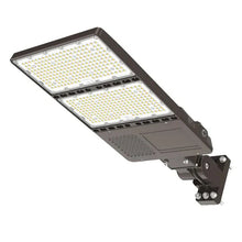 Cargar imagen en el visor de la galería, 320W LED Pole Light With Built In Dusk to Dawn Sensor, 5000K and 48,518 Lumens, AC100-277V, 0-10V Dimmable LED Parking Lot Light
