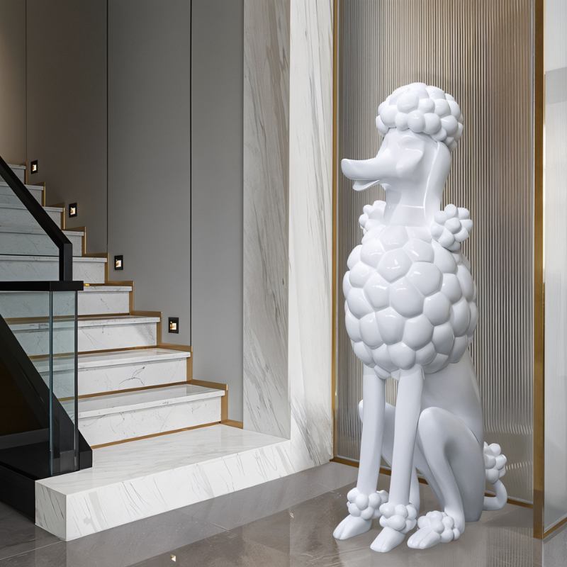 Poodle Floor Figurine