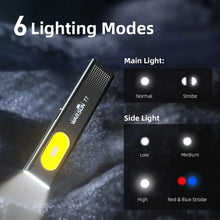Load image into Gallery viewer, Portable T7 LED Flashlight Keychain with Magnet Base
