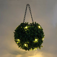 Carregar imagem no visualizador da galeria, Artificial Topiary Grass Ball with Solar Lights, includes hook
