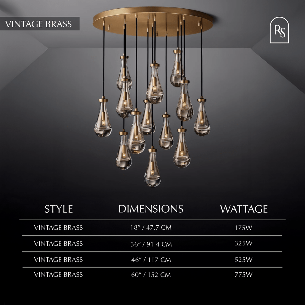 Pulcher Glass Tears Chandelier