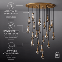 Load image into Gallery viewer, Pulcher Glass Tears Chandelier
