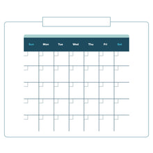 Load image into Gallery viewer, Calendars: Touch of Blue Modern One Month Calendar Dry Erase - Removable Adhesive Decal
