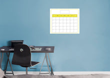 Load image into Gallery viewer, Calendars: Yellow Modern One Month Calendar Dry Erase - Removable Adhesive Decal
