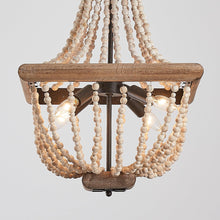 Cargar imagen en el visor de la galería, Regas 4-Light Wood Bead Candle Style Chandelier
