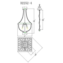 Cargar imagen en el visor de la galería, Regas 4-Light Wood Bead Candle Style Chandelier
