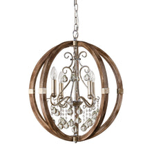 Cargar imagen en el visor de la galería, Retha Brown 4-Light Caged Chandelier
