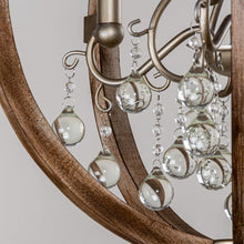 Cargar imagen en el visor de la galería, Retha Brown 4-Light Caged Chandelier
