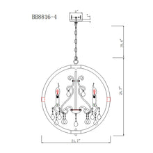Load image into Gallery viewer, Retha Brown 4-Light Caged Island Pendant Lights

