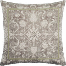 Load image into Gallery viewer, Raith Beige Ornamental Square Accent Pillow
