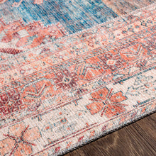 Carregar imagem no visualizador da galeria, Baltinglass Rust &amp; Blue Washable Area Rug - Clearance
