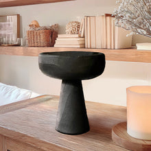 Carregar imagem no visualizador da galeria, Modern Black Elevated Paulownia Wood Bowl Riser
