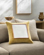 Load image into Gallery viewer, Rahiq Yellow Border Cotton Throw Pillow
