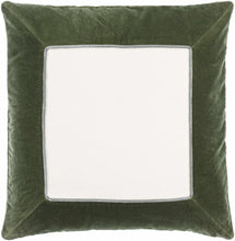 Load image into Gallery viewer, Rahiq Forest Green Border Cotton Throw Pillow

