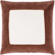 Load image into Gallery viewer, Rahiq Brick Red Border Cotton Throw Pillow
