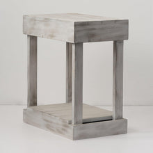 Cargar imagen en el visor de la galería, Rustic Wood Square Side Table with Shelf
